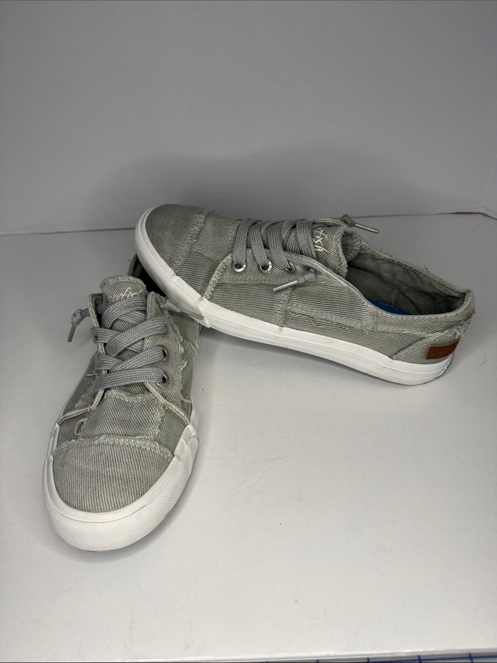 Blowfish Gray Low-Top Canvas Sneakers